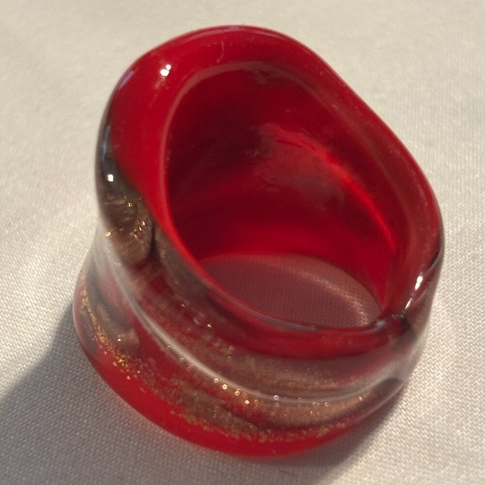 Murano Glass Ring - Size 7.5 - Picture 2 of 4